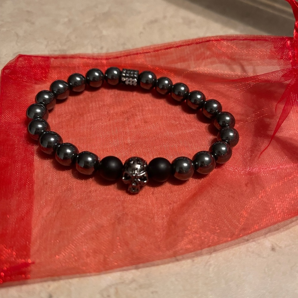 Handmade by me beaded bracelets with stretch cord for a great fit! Measure wrist